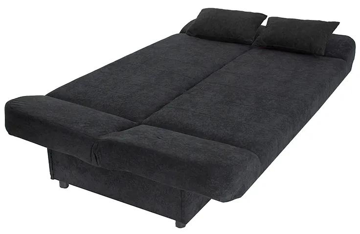 Kαναπές - κρεβάτι Tiko PLUS Megapap τριθέσιος με αποθηκευτικό χώρο και ύφασμα σε μαύρο 200x90x96εκ. - Ύφασμα - GP005-0001,2