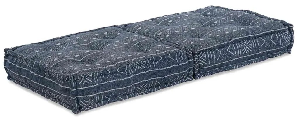 vidaXL Μοντέρνος πουφ Indigo 70x70x36 ύφασμα