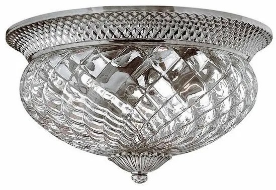 Πλαφονιέρα Φωτιστικό Οροφής 3xE27 Plantation Elstead Lighting-HK-PLANT-F-L-PL-Νίκελ Ματ HK-PLANT-F-L-PL
