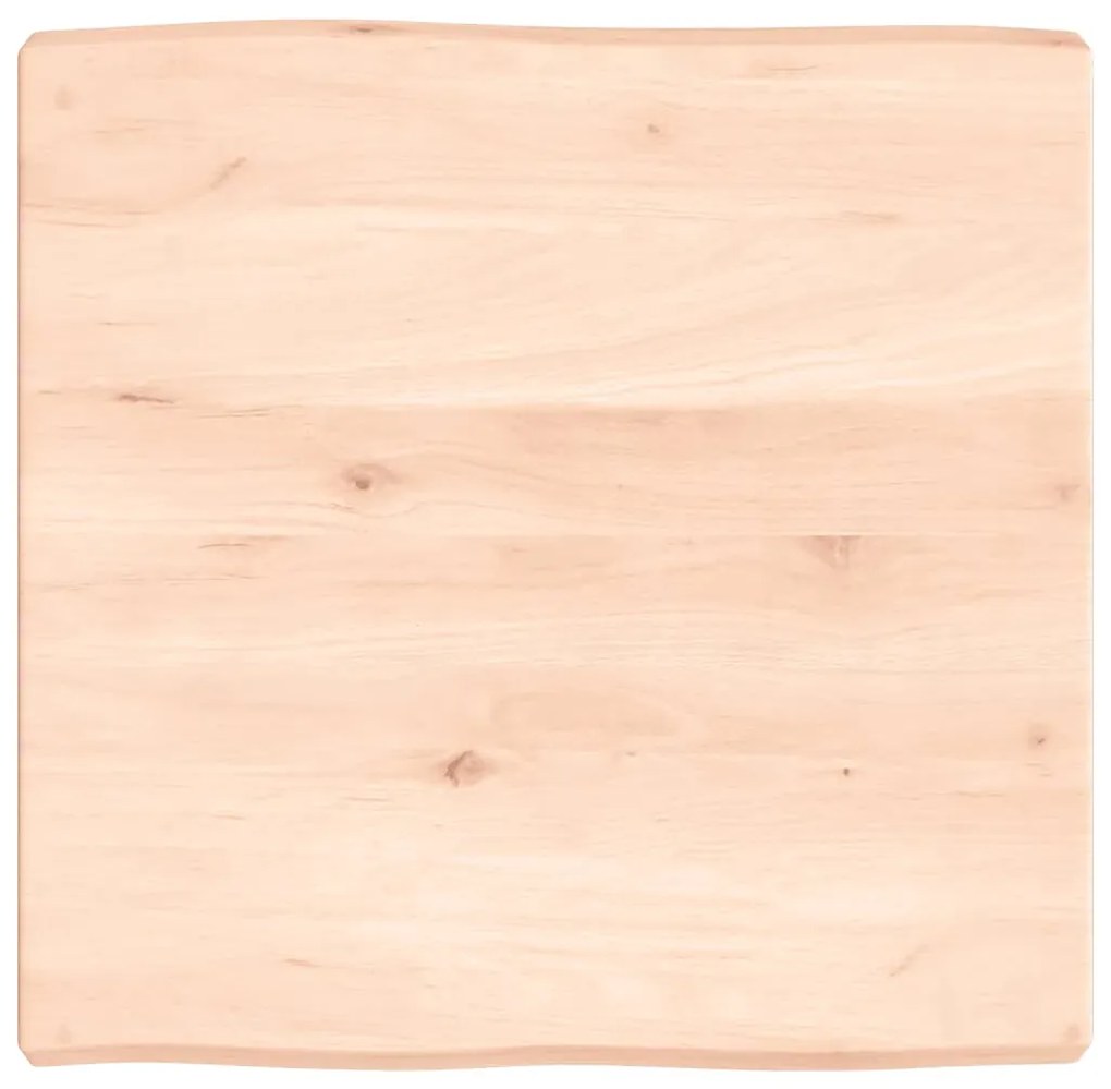 vidaXL Επιφάνεια Τραπεζιού 60x60x(2-6)εκ Ακατέργαστο Μασίφ Ξύλο Δρυός