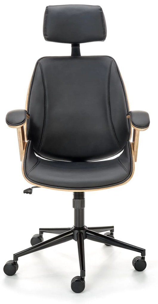 IGNAZIO swivel armchair, walnut/black DIOMMI V-CH-IGNAZIO-FOT-CZARNY