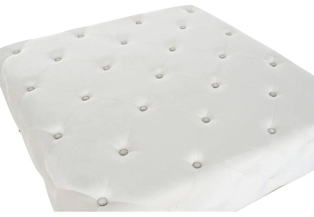 Σκαμπό DKD Home Decor Λευκό Χρυσό Μέταλλο 100 x 100 x 45 cm