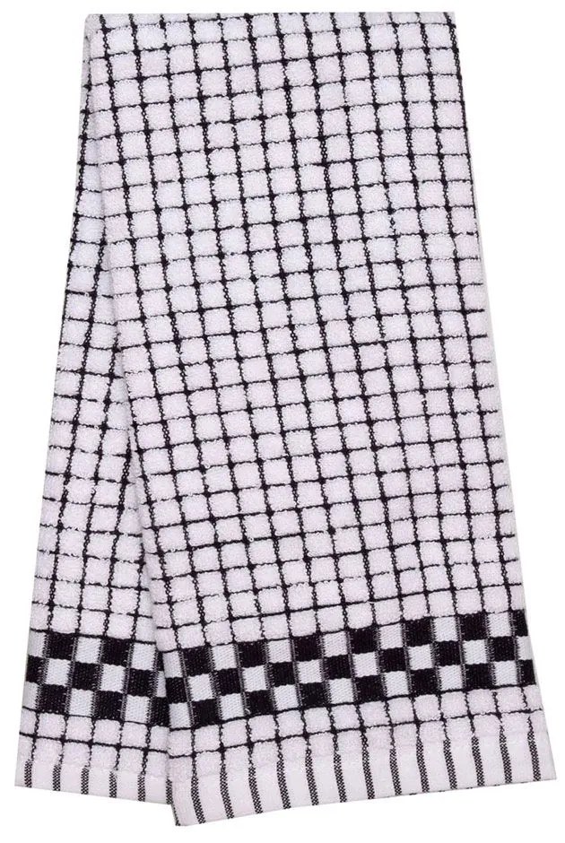 Ποτηρόπανο Κάρολ Black Viopros 45x75cm 100% Cotton