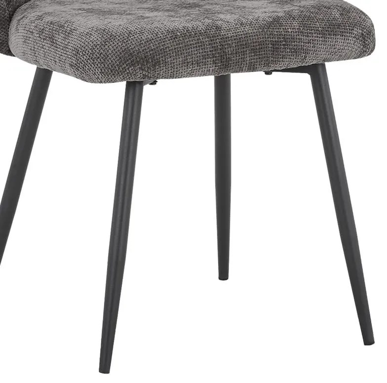 Καρέκλα Karg σε Καφέ ύφασμα - πόδι μαύρο μέταλλο 57x62x80εκ. 57x62x80 εκ.