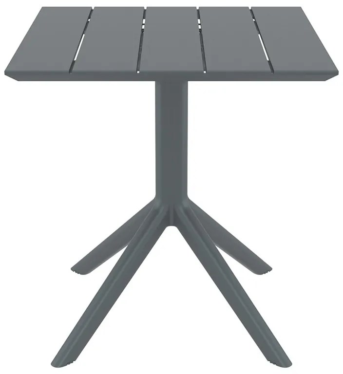 SIESTA PARIS DARK GREY 70X70X74εκ. ΤΡΑΠΕΖΙ ΠΟΛ/ΝΙΟΥ 70X70X74εκ.20.0863
