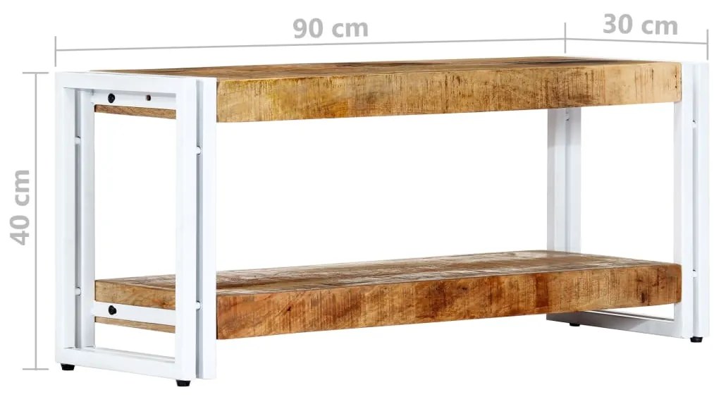 vidaXL Έπιπλο Τηλεόρασης 90 x 30 x 40 εκ. από Μασίφ Ξύλο Μάνγκο