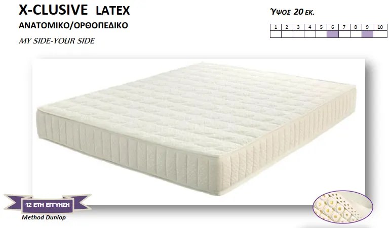 Στρώμα X-clusive Latex Medium - 90x200