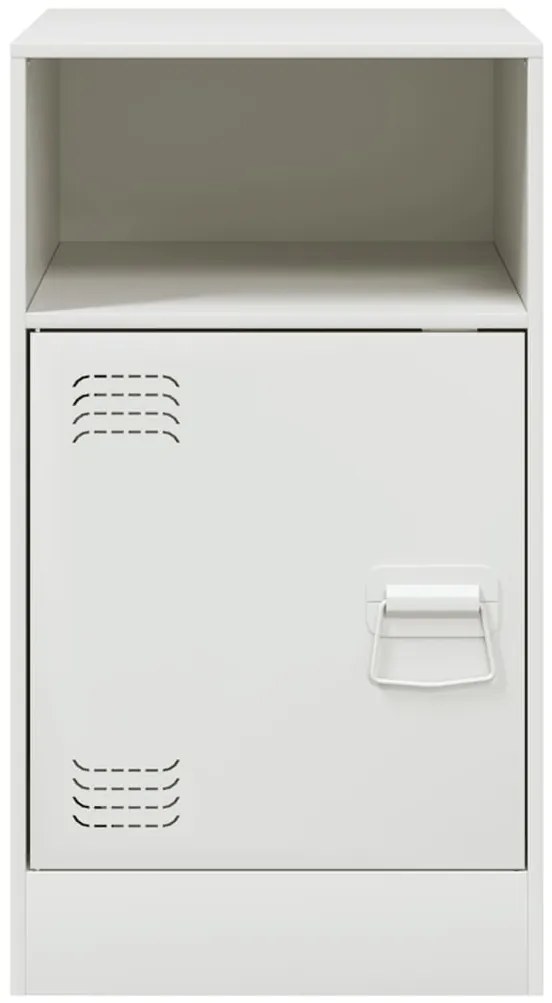 vidaXL Κομοδίνα 2 τεμ. Λευκό 34,5x39x62 εκ. από Χάλυβα