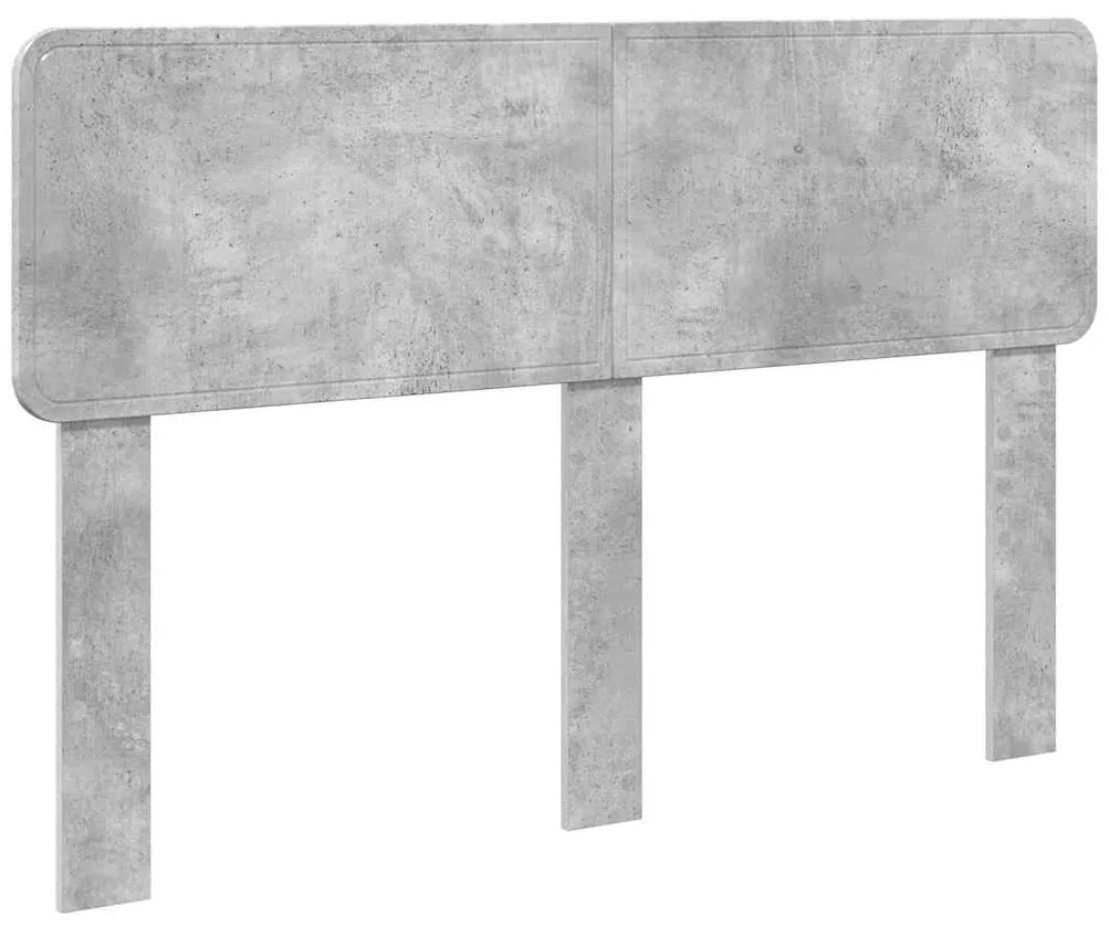 vidaXL Κεφαλάρι με κεφαλάρι Σκυρόδεμα Γκρι 160 cm Επεξεργασμένο ξύλο