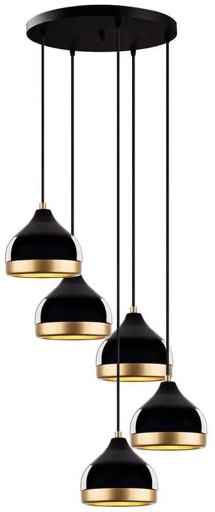 Φωτιστικό Οροφής Yildo 892OPV2135 43x43x111cm 5xE27 40W Black Opviq