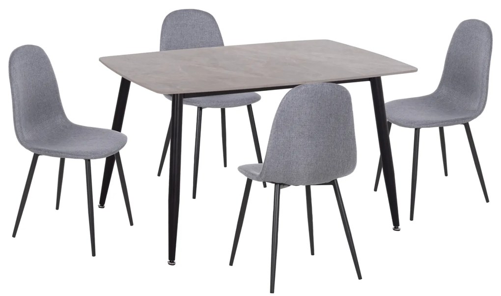 ΣΕΤ ΤΡΑΠΕΖΑΡΙΑΣ 5ΤΜΧ RAVEN HM21068.03 ΚΕΡΑΜΙΚΟ TOP ΓΚΡΙ ΜΑΡΜΑΡΟ--ΓΚΡΙ ΥΦΑΣΜΑ