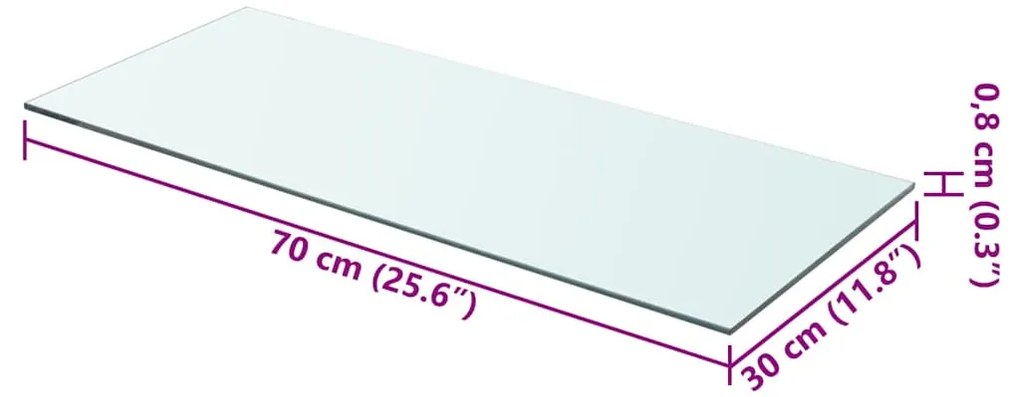 vidaXL Ράφια Πάνελ 2 τεμ. Διάφανα 70 x 30 εκ. Γυάλινα