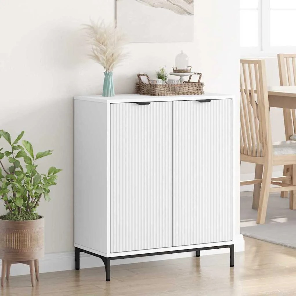 vidaXL Πλαϊνό γραφείο Λευκό 69.5 x 33 x 82 εκ. Επεξεργασμένο ξύλο