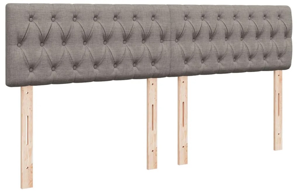 vidaXL Κρεβάτι Boxspring με Στρώμα Taupe 200x200 εκ. Υφασμάτινο