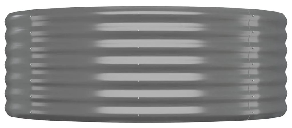 vidaXL Ζαρντινιέρα Γκρι 175x100x36 εκ. Γαλβανισμένος χάλυβας