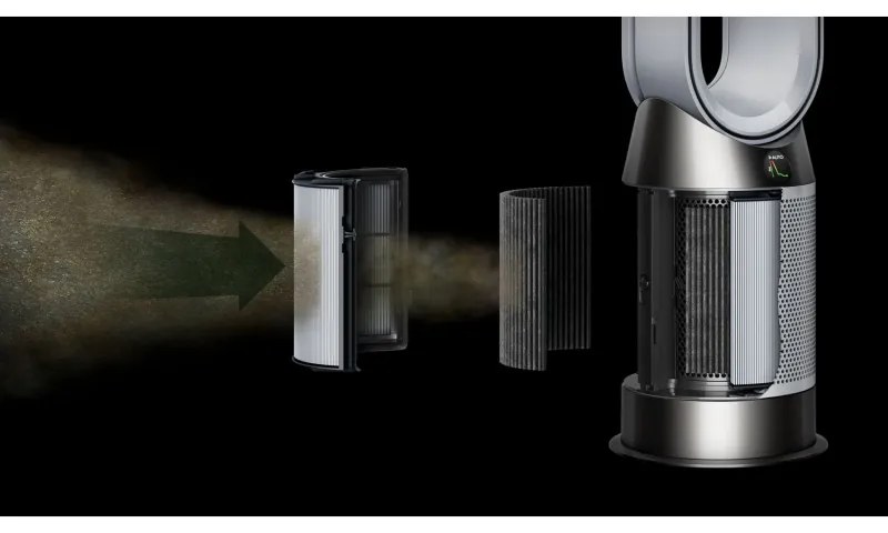 Καθαριστής αέρα 3 σε 1 Dyson Καθαριστής Hot+Cool HP10 Gen1, Ψυγείο, Θερμαντήρας, Έως 30 m3, 40W, HEPA, Ταλάντωση, 10 ταχύτητες, Χρονοδιακόπτης, Λευκό