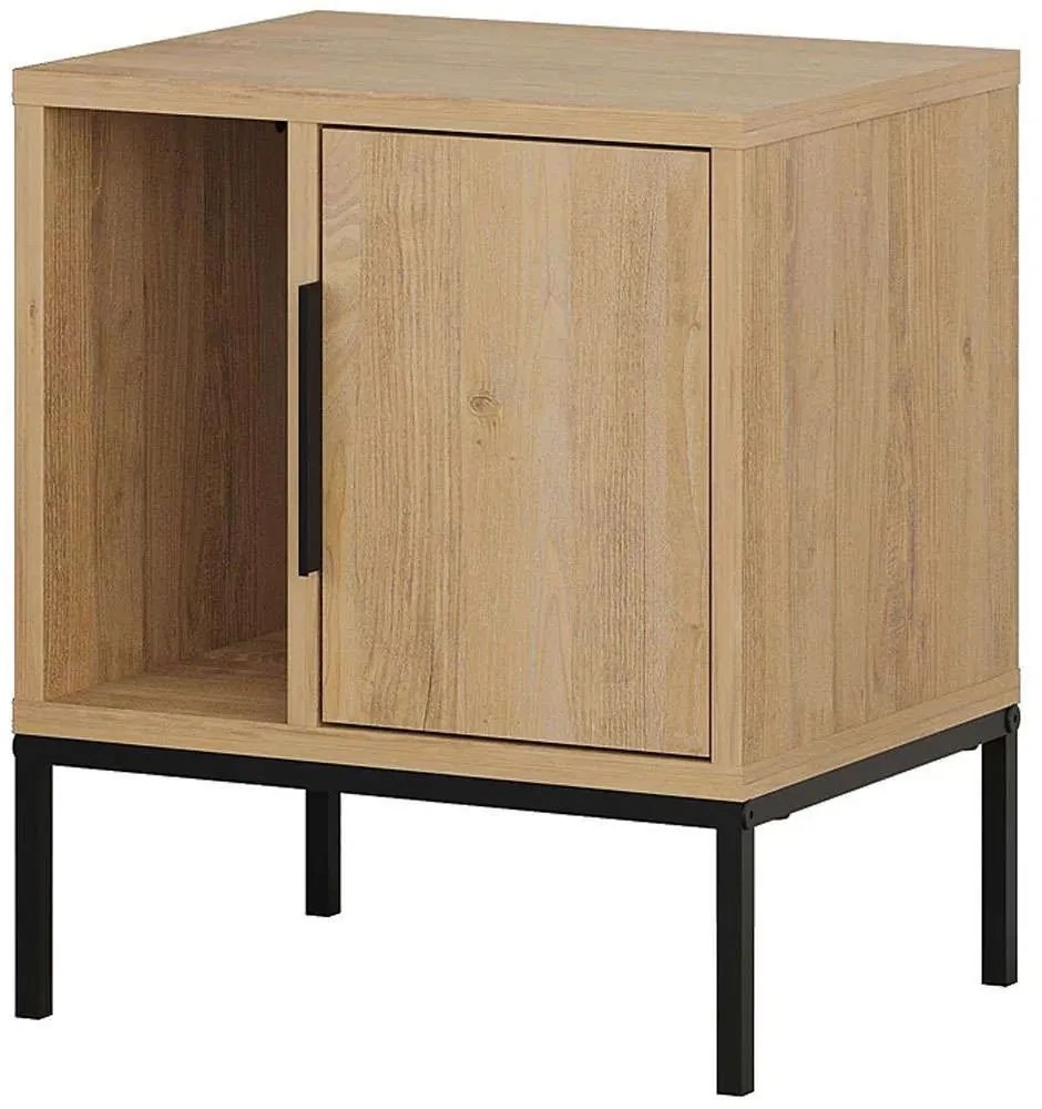 Κομοδίνο Glynn 0249794 45x35x50cm Black-Oak