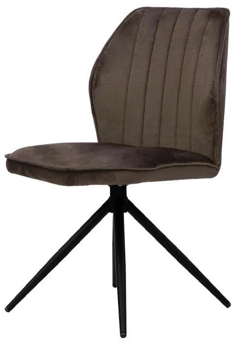 Καρέκλα Τραπεζαρίας Arleta Μεταλλική Fylliana Καφέ 52x46x91εκ. 2αδα 52x46x91 εκ.