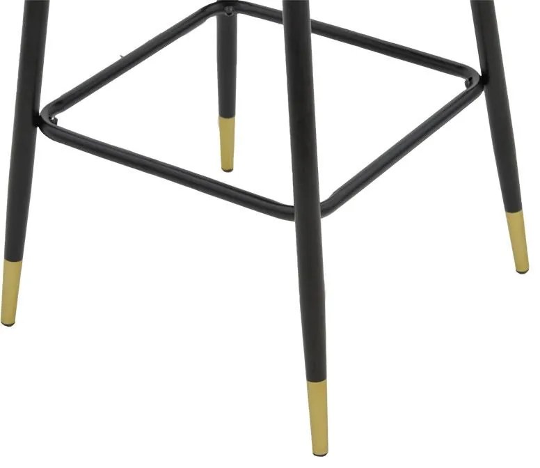 Σκαμπό bar Lithe μεταλλικό μαύρο χρυσό-βελούδο σάπιο μήλο 47x44x98εκ 47x44x98 εκ.