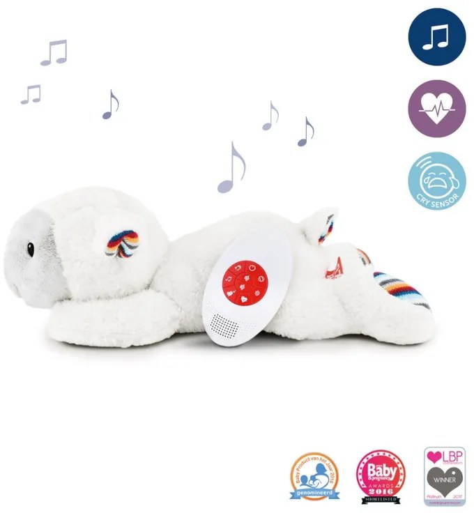 LIZ Προβατάκι Νανουρίσματος ZAZU με Χτύπους Καρδιάς και Λευκούς Ήχους