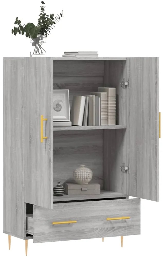 vidaXL Ντουλάπα Γκρι Sonoma 69,5 x 31 x 115 εκ. από Επεξεργασμένο Ξύλο