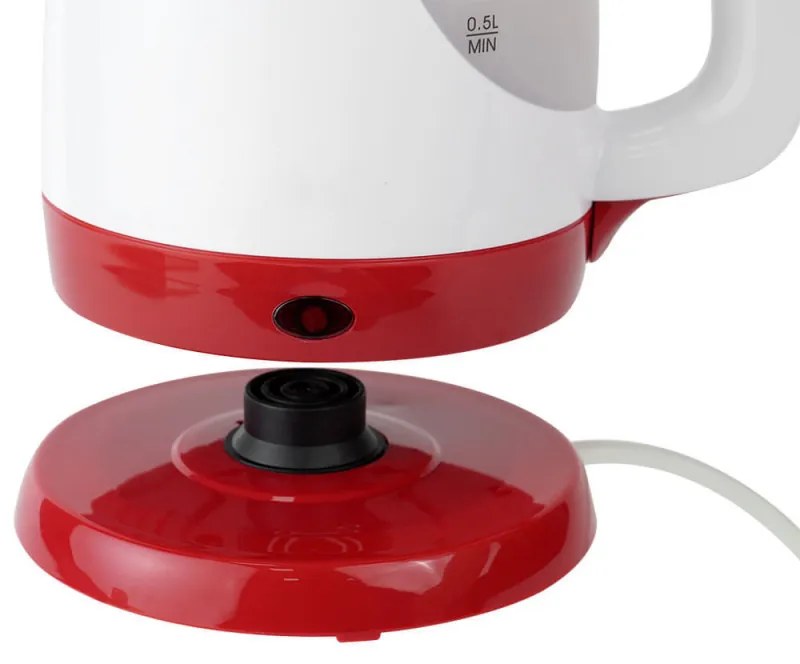 Ηλεκτρικός Βραστήρας Oliver Voltz OV51230F, 1300W, 900 ml, Κλίμακα μέτρησης, Λευκό / κόκκινο