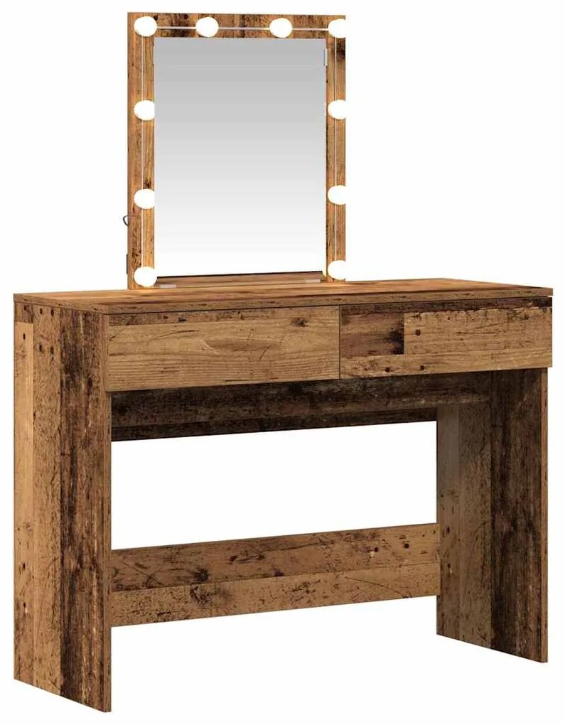 vidaXL Μπουφανάκι Παλιό Ξύλο 100 x 40 x 130 εκ Επεξεργασμένο ξύλο