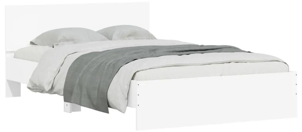Πλαίσιο Κρεβατιού με Κεφαλάρι Λευκό 120x190 εκ. - Λευκό