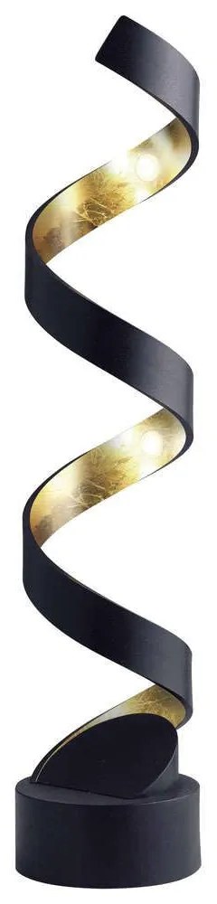 Φωτιστικό Δαπέδου Helix LED-HELIX-L4C NER 12W Led 14,5x66cm Black-Gold Luce Ambiente Design Aluminium