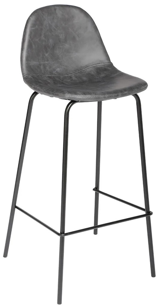 Σκαμπό Μπαρ Με Πλάτη (42x43x95) A-S Vladi Gris 131341B