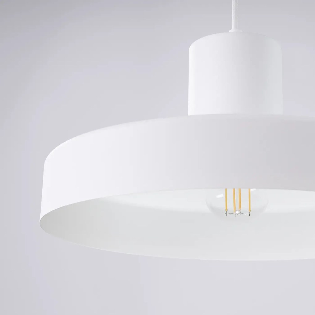 Κρεμαστό φωτιστικό BILO biała/ατσάλι/λευκό/1x15W