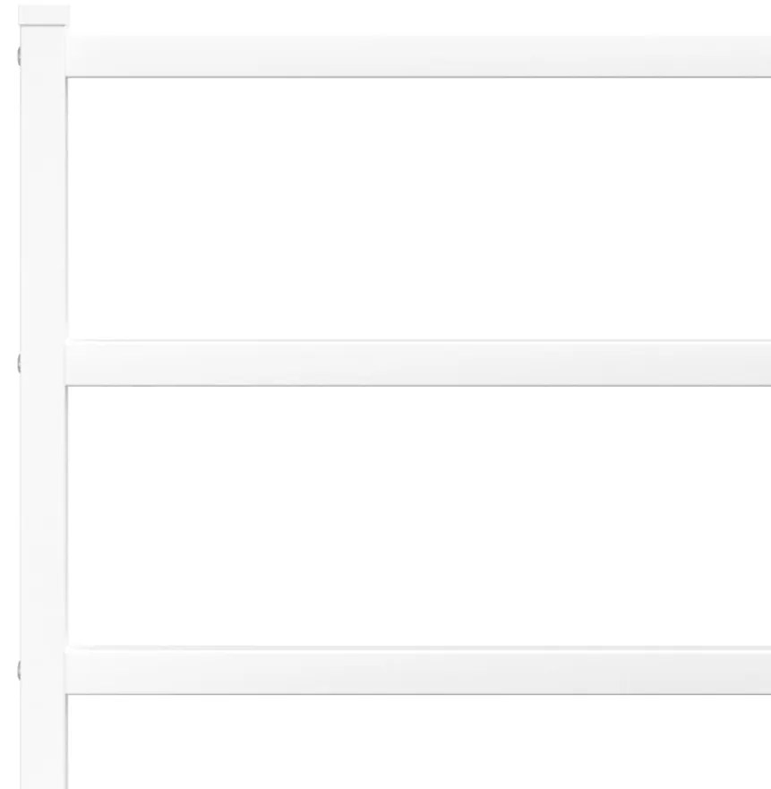 Πλαίσιο Κρεβατιού με Κεφαλάρι Λευκό 107 x 203 εκ. Μεταλλικό - Λευκό