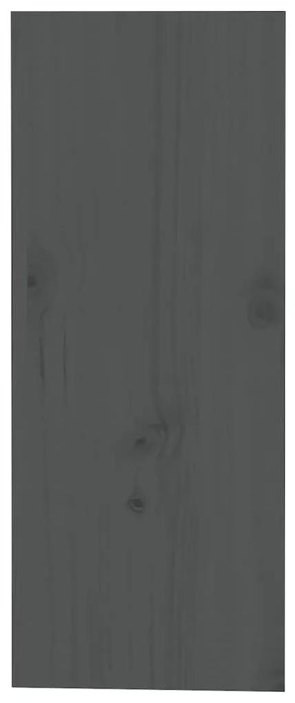 vidaXL Κάβα Κρασιών Γκρι 62 x 25 x 62 εκ. από Μασίφ Ξύλο Πεύκου