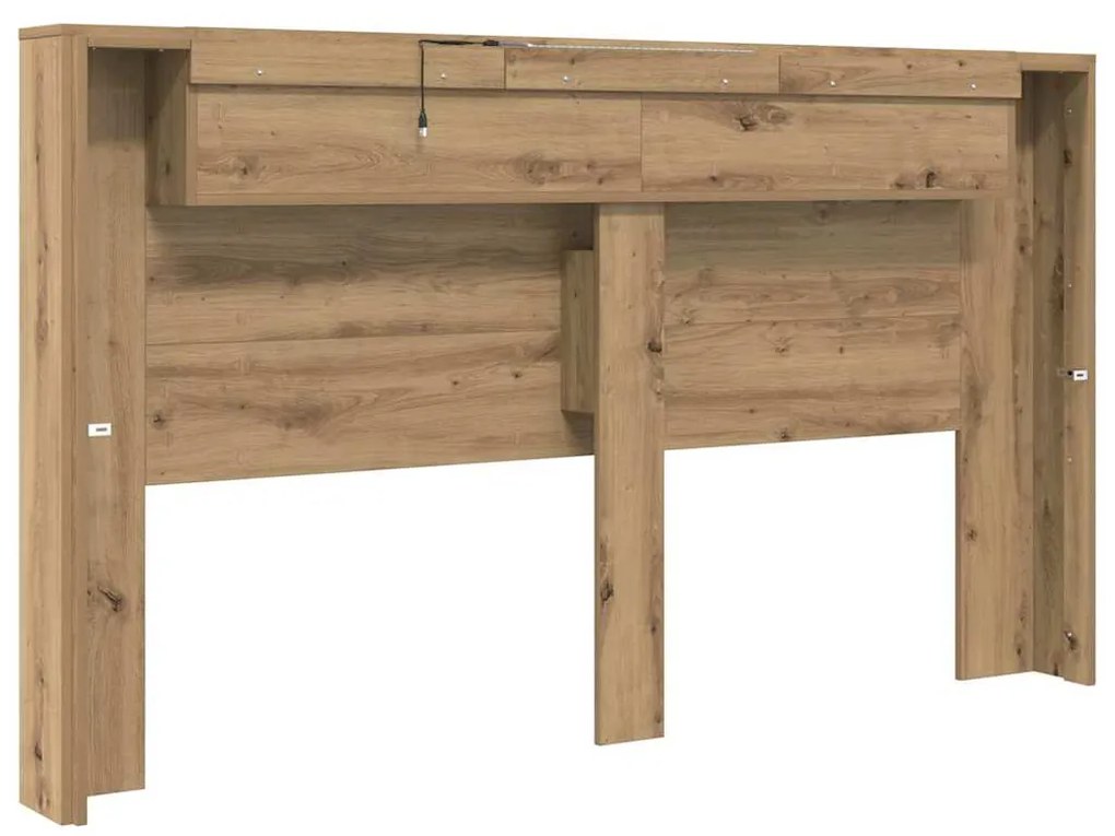 vidaXL Κεφαλάρι Artisan Oak 180 x 17 x 104,5 εκ Επεξεργασμένο ξύλο