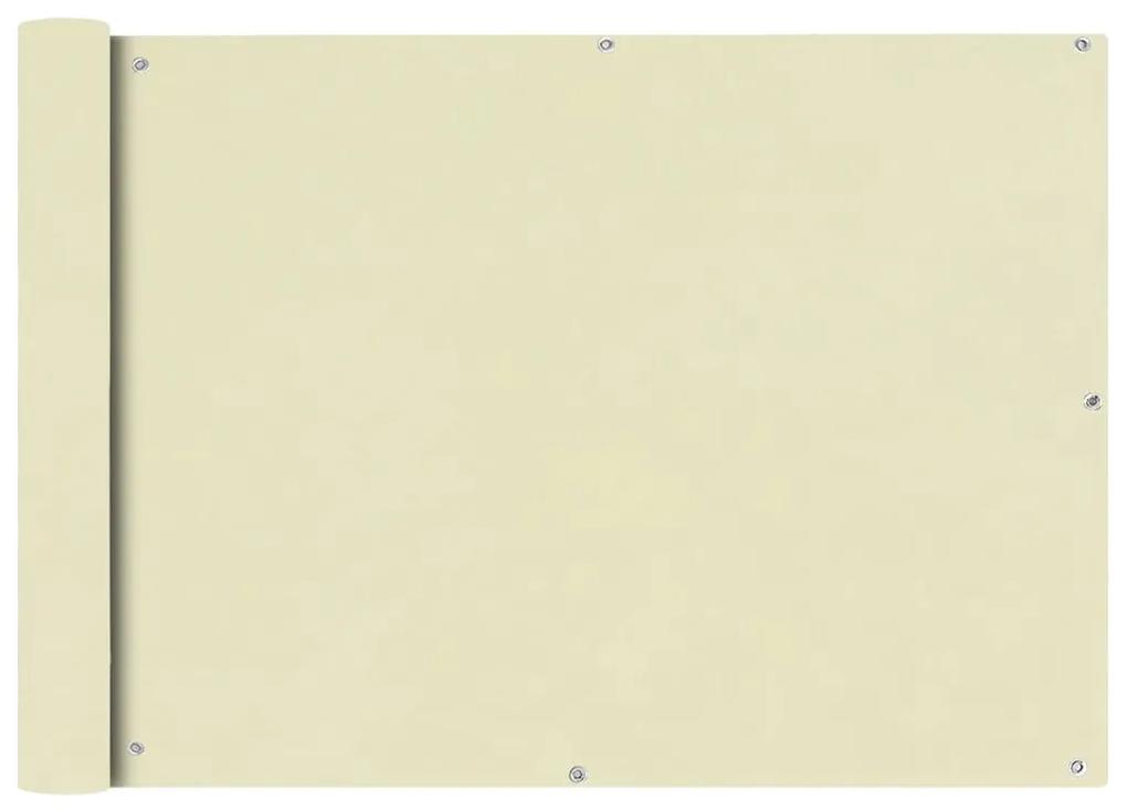 vidaXL Διαχωριστικό Βεράντας Κρεμ 75 x 400 εκ. από Ύφασμα Oxford