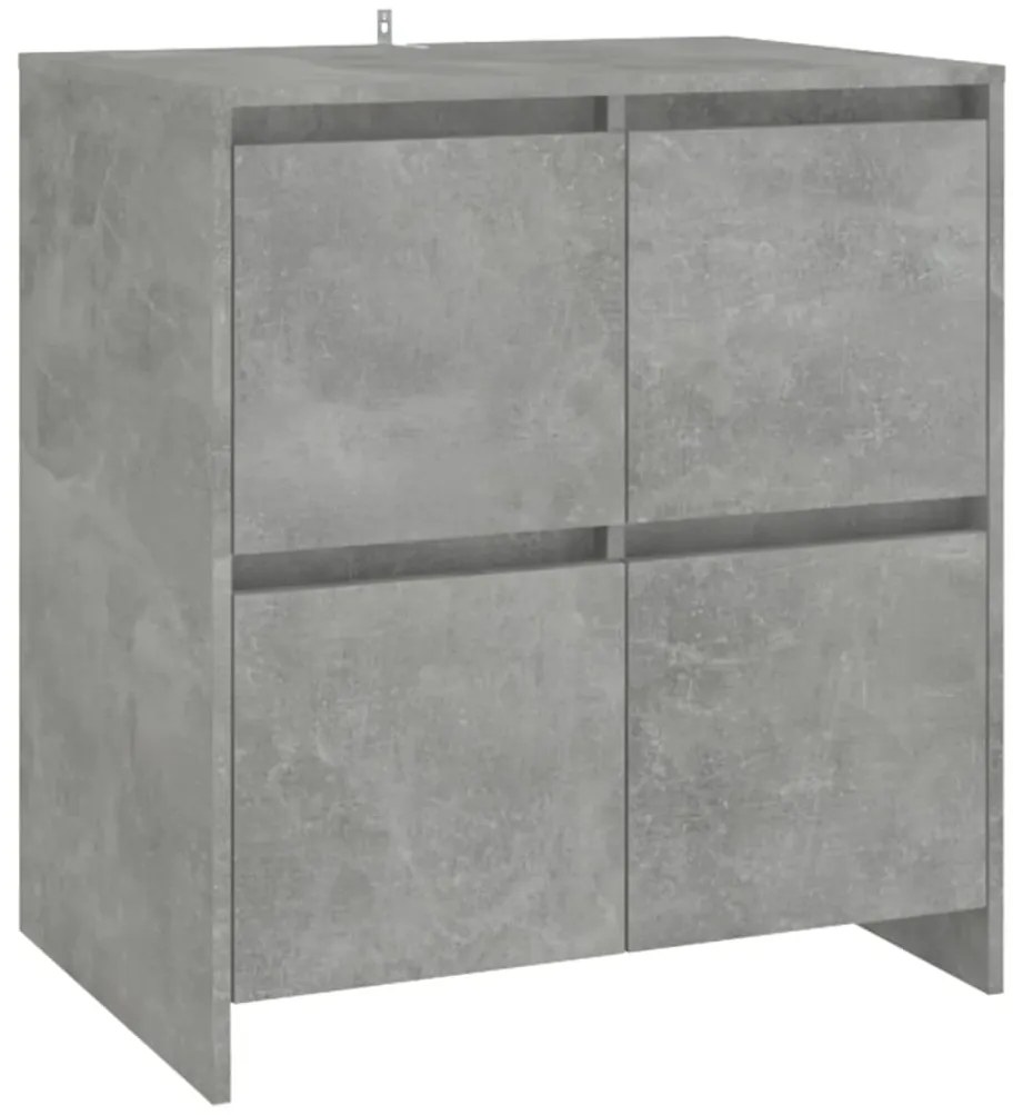 vidaXL Ντουλάπια 2 τεμ. Γκρι Σκυροδέματος 70 x 41 x 75 εκ. Μοριοσανίδα