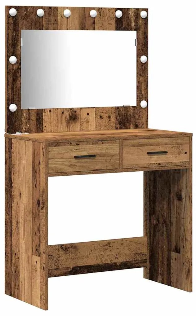 vidaXL Τραπέζι περιποίησης με συρτάρι 2 pcs Καφέ 78.5 x 41 x 135 εκ