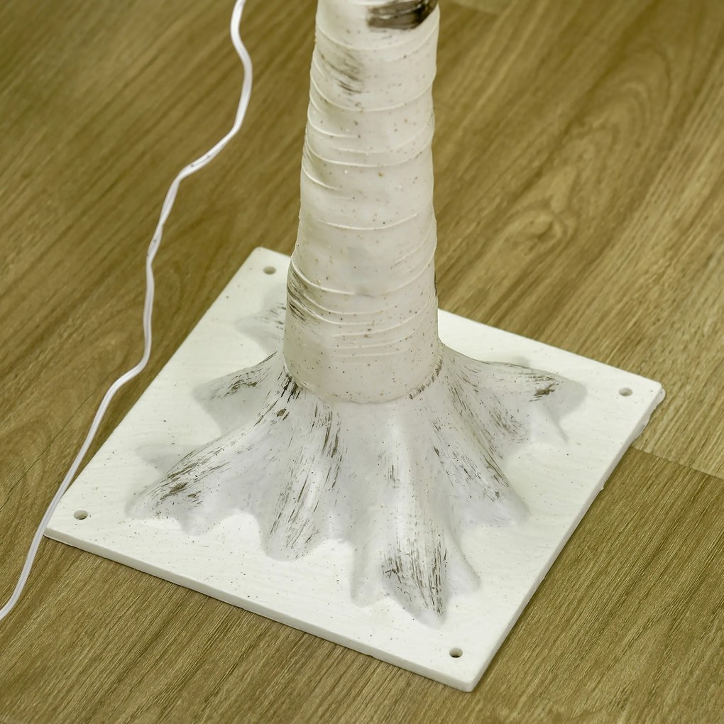 HOMCOM Τεχνητή Σημύδα με 120 Φώτα LED, 3 Επίπεδα Φωτεινότητας, Αναδιπλούμενα Κλαδιά, IP44, 150 εκ., Λευκό