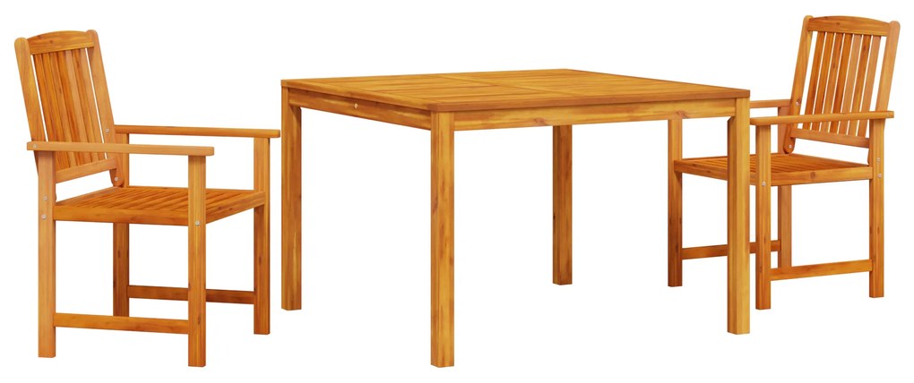 vidaXL Σετ Εξωτερικού Φαγητού 3 pcs Καστανό 110 x 110 x 75 cm