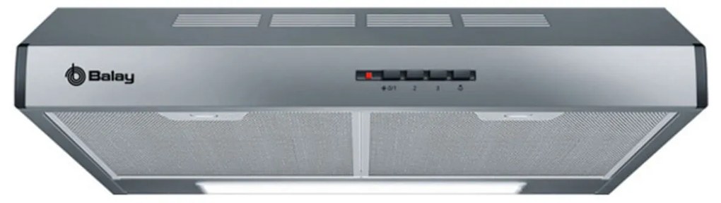 Συμβατικός Απορροφητήρας Balay 3BH263MX 60 cm 350 m3/h 72 dB 146W Ασημί Χάλυβας