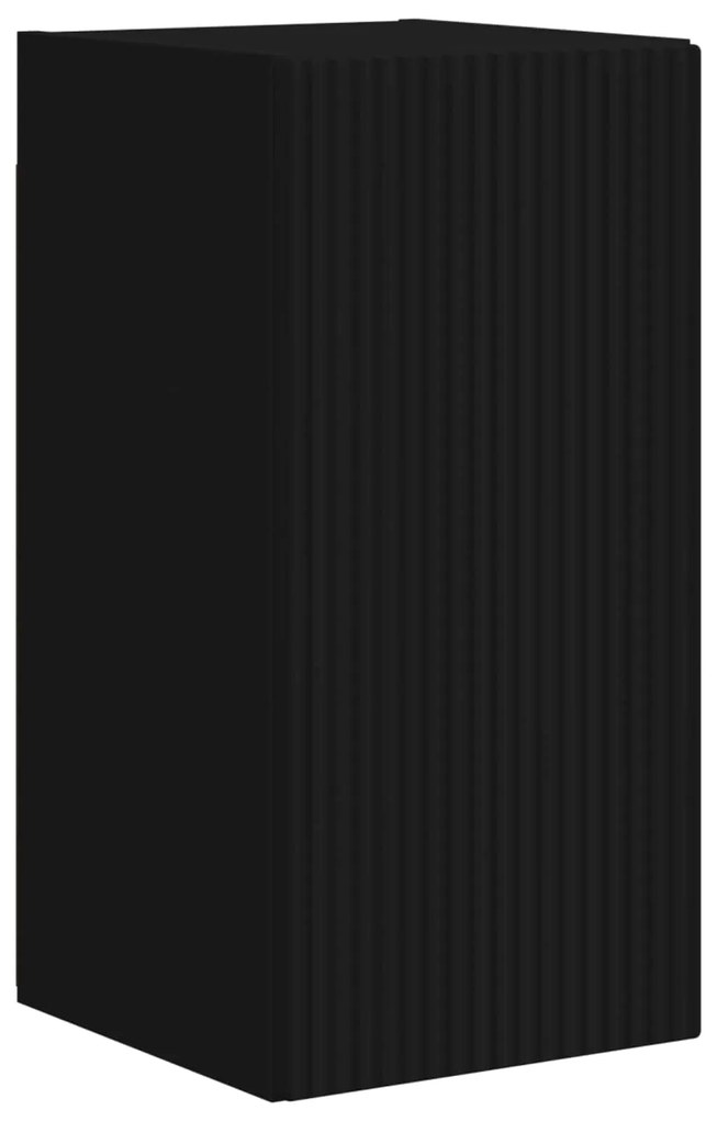 vidaXL Σετ επίπλου τηλεόρασης Επιτοίχιο 5 pcs Μαύρο Επεξεργασμένο ξύλο