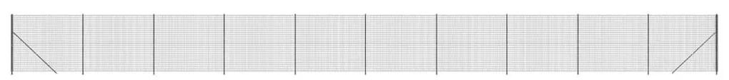 Συρματόπλεγμα Περίφραξης Ανθρακί 1,8 x 25 μ. με Βάσεις Φλάντζα - Ανθρακί