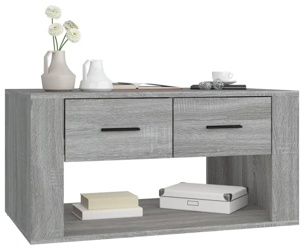 vidaXL Τραπεζάκι Σαλονιού Γκρι Sonoma 80x50x40 εκ.Επεξεργασμένο Ξύλο