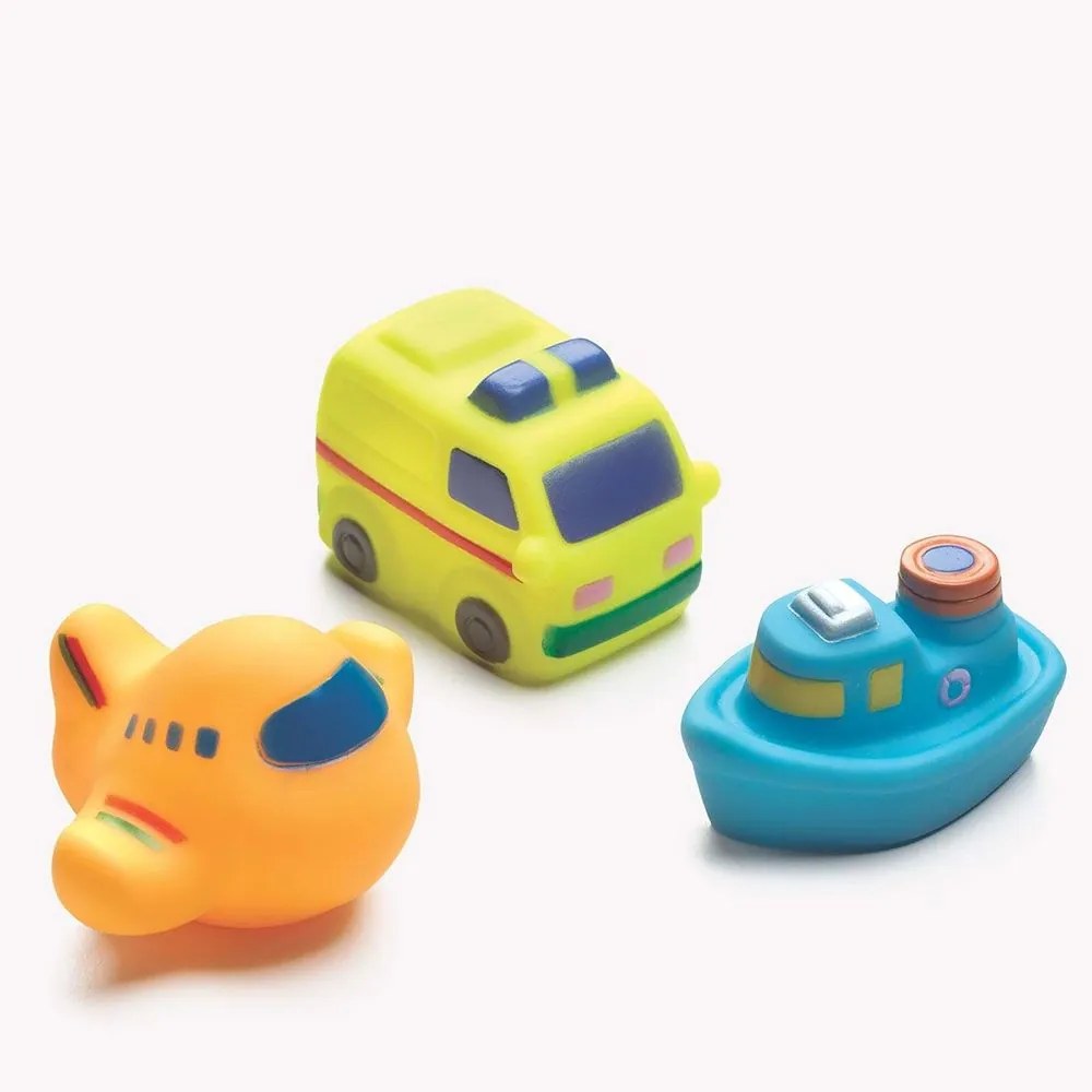 Μπουγελόφατσες Bath Squirtees On The Move 018348046 (Σετ 3τμχ) 5cm 6+ Μηνών Multi Playgro Silicone