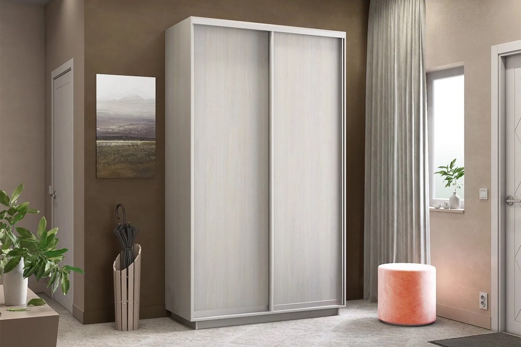 Ντουλάπα Diamont Λευκό 140x60x220cm - GR-W14011 - GR-W14011
