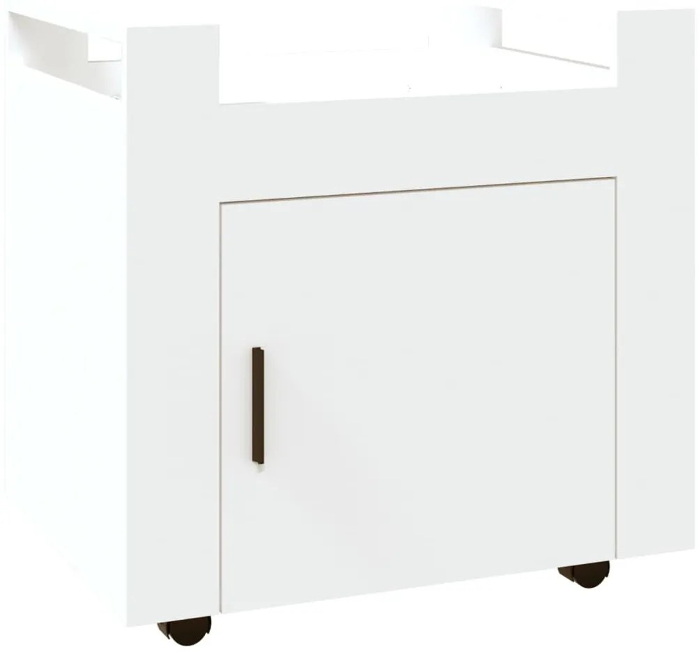 vidaXL Τρόλεϊ Γραφείου Λευκό 60x45x60 εκ. από Επεξεργασμένο Ξύλο