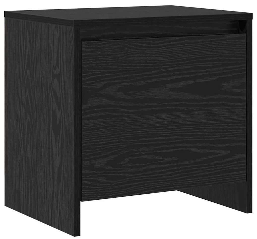 vidaXL Κομοδίνο Μαύρη δρυς 45 x 34 x 44.5 εκ Επεξεργασμένο ξύλο