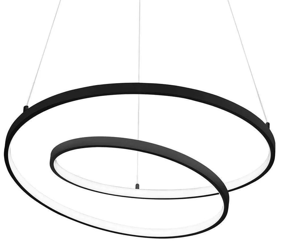 Φωτιστικό Οροφής Oz 269450 80x39/150cm LED 59W 3000K Black Ideal Lux