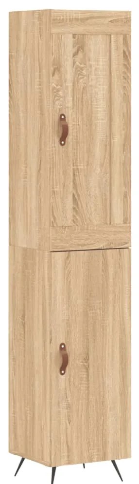 vidaXL Μπουφές Sonoma δρυς 34,5 x 34 x 180 εκ. από Επεξεργασμένο Ξύλο