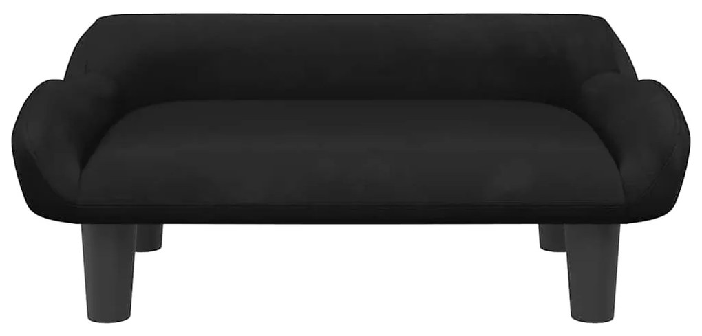 vidaXL Καναπές Παιδικός Μαύρο 70x40x24 εκ. Βελούδινος